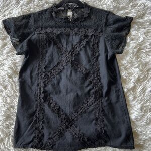 Elegant Black Lace Blouse